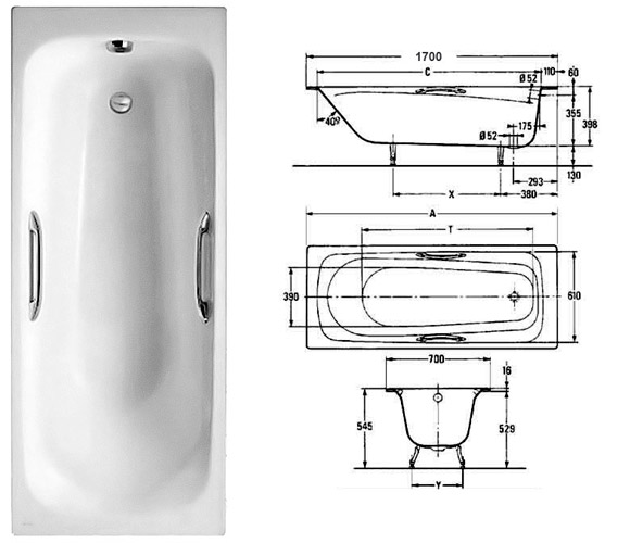 Ванна Jacob Delafon Melanie 